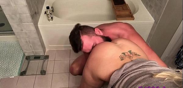  FoxxxLife - Bathroom fuck session with massive load